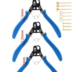 Earring Making Eye Head Pins Rolling Pliers Tools 1.5/2.25/3mm Winding C Ring Pliers Kit for Jewelry Pendant Making
