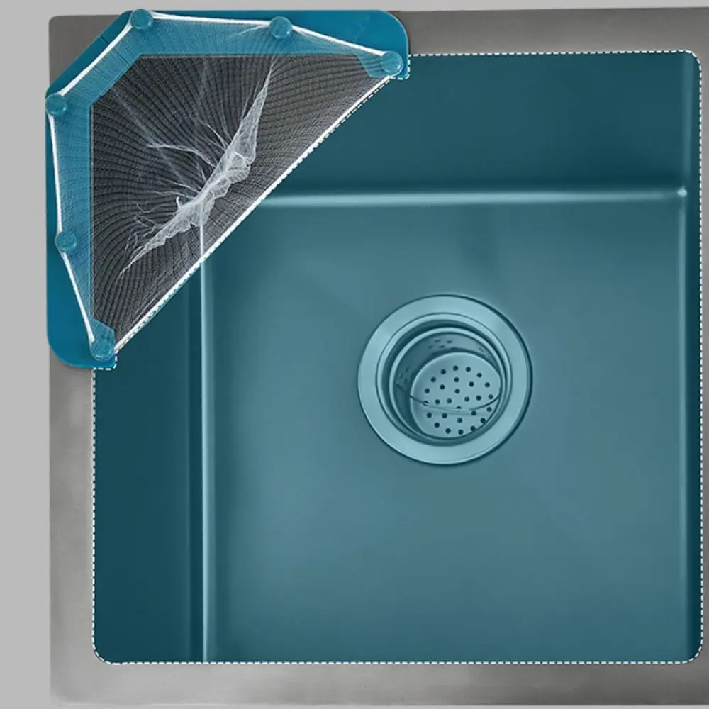 Hanging Kitchen Triangle Drainage Rack Prevent Sewer Blockage High Efficiency Sink Strainer Drain Large Capacity Durable