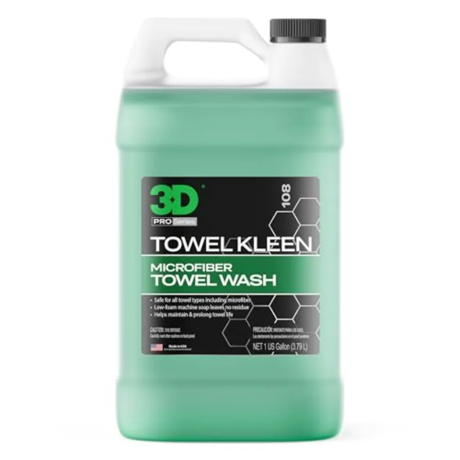 

Концентрированное моющее средство 3D Towel Kleen для автомобильных полотенец из микрофибры - глубоко очищает, восстанавливает, продлевает срок службы микрофибры - низкое пенообразование