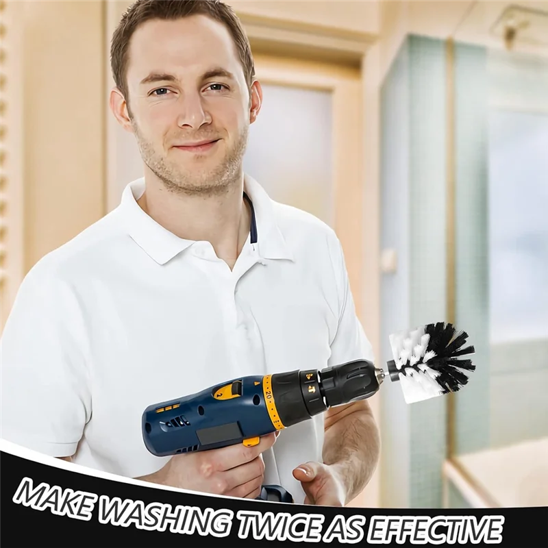 

A53Q-21Pcs Drill Brushes Attachment Set For Cleaning,All Purpose Scrubber Brushes With Extended Attachment