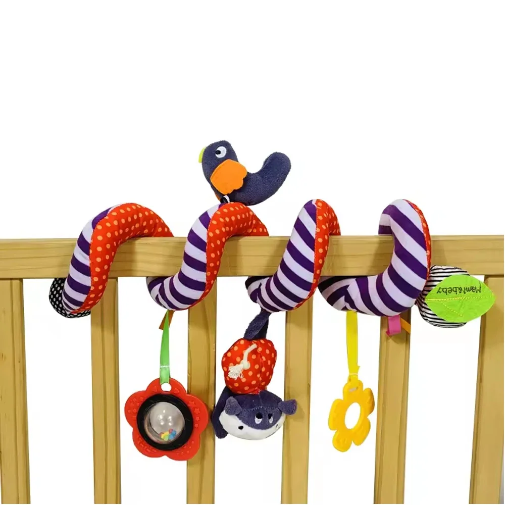 Plüsch Stoff PP Baumwolle Sensorische Entwicklung Musical Puppe Baby Aktivität Rassel Plüsch Bett Spielzeug Hängen Mobiles Auto Sitz Spielzeug Geschenke