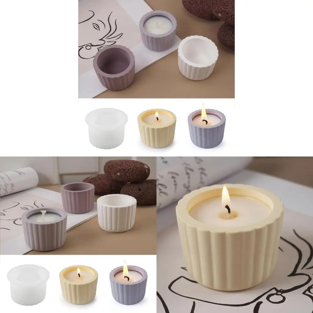 L43A Innovative Silicone Mold for DIY Crystal Cement Cup Stylish Plaster Cup Ornament