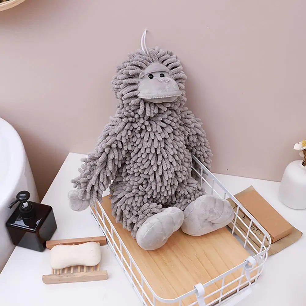 Absorbent Hand Towel Microfiber Hand Towels with Lanyard Hanging Soft Chenille Absorbent Bathroom Towels Instant Water