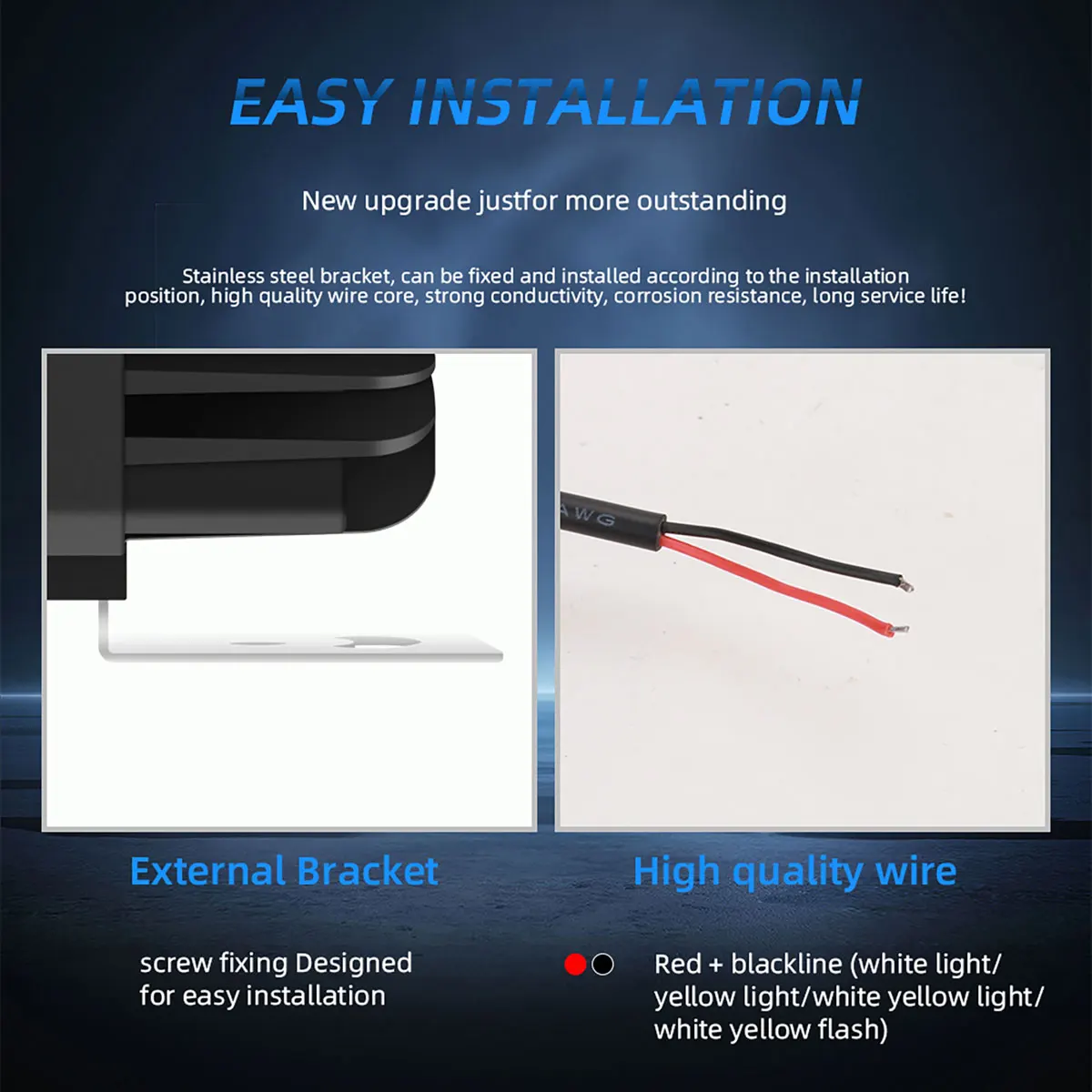 Motorcycle Headlight Additional Spotlights Dual Color 4 Lens Led Motorbike LED Fog Lamp Scooter SUV ATV Motorcycle Running Lamp