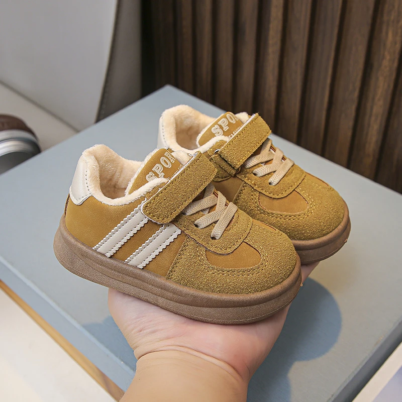 Children's Padded Sneakers 1-12 Years Old Winter Boys Girls Cotton Shoes Lightweight Non-slip Baby Walking Shoes Kids Boots