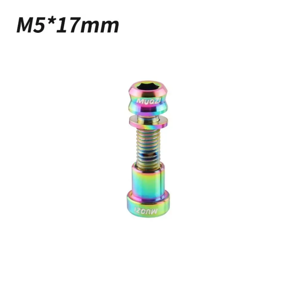

Aluminum Alloy Bicycle Stem Fixing Nut M5x19mm Fixing Bolts Bike Handlebar Stem Lock Bolt M5*17mm Ti Bolts