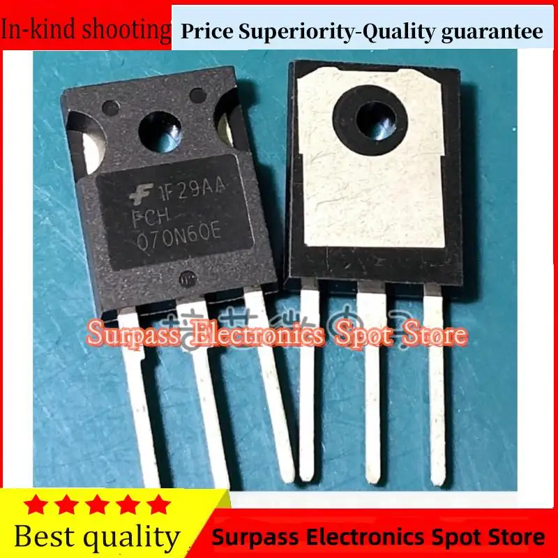 50PCS-100PCS  FCH070N60E  MOS TO-247 52A 600V  Price Superiority-Quality guarantee