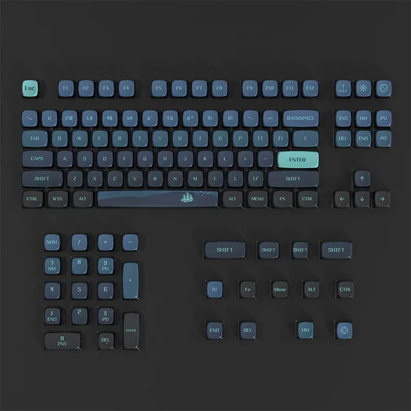 

Navigator Transparent PBT Double Leather Milk Heat Sublimation 118 Keys ASA Mechanical Keyboard Cap Small Full Set