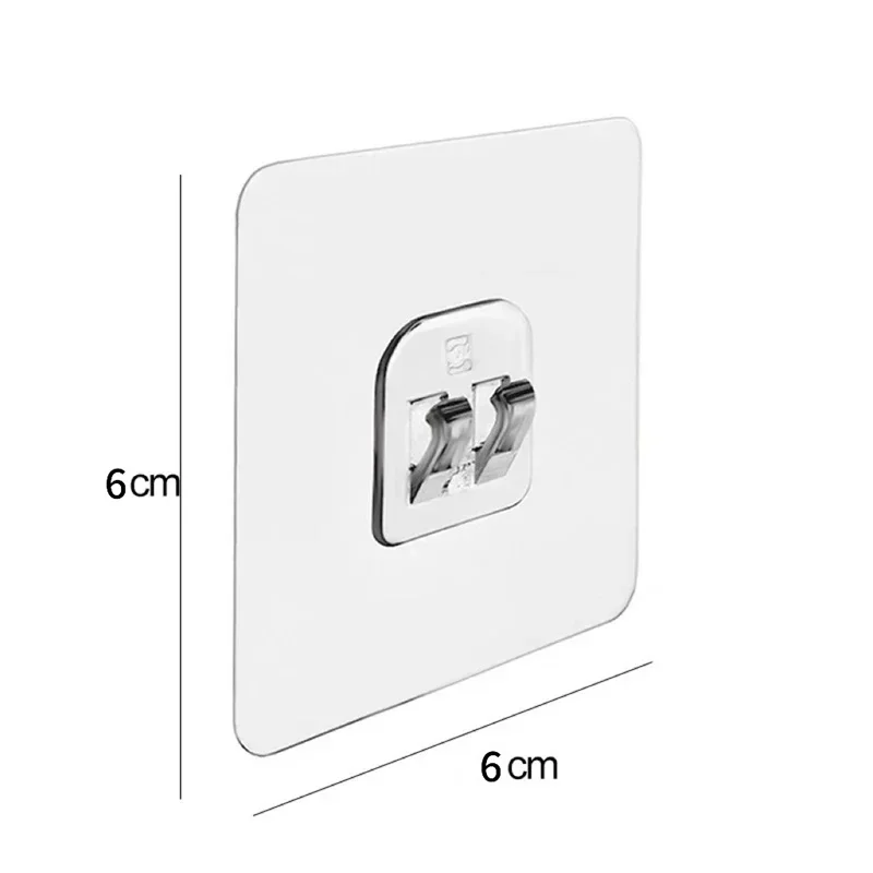 خطافات لاصقة غير ملحومة شفافة للمنزل من الأكريليك خطافات ذاتية اللصق قوية للحمام والمطبخ مشبك مشبك شماعات رف تعليق على الحائط
