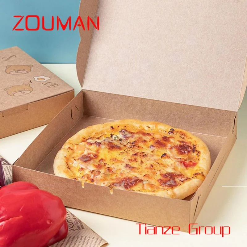 Custom , custom Logo printing Corrugated box pizza box Folding box Food packaging Corrugated pizza cake packaging