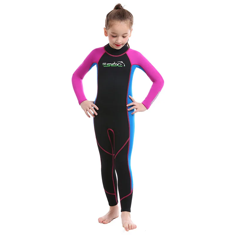 SLINX 2mm Neopreen Jongens Meisjes Full Body Lange Mouwen Wetsuit Zwemmen Duiken Pak Water Sport Snorkelen Badmode Beachwear