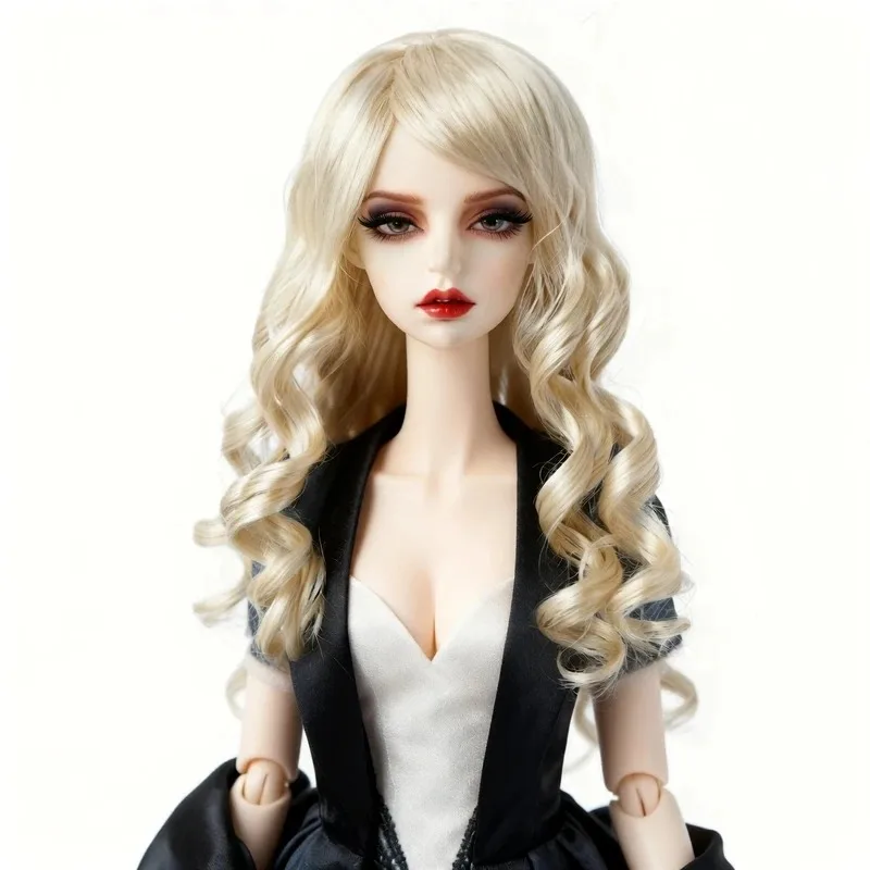 JD224 1/3 Fashion Curly BJD Doll Wigs SD DOD QBaby  Lady Sauvage For size 8-9inch 9-10inch Doll Syntheic Mohair Wig