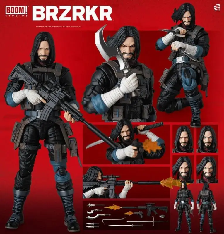 Mafex Brzrkr Berserker Action Figure Comic Character Collectible Movable Model Desktop Decoration For Adult Hobbyist