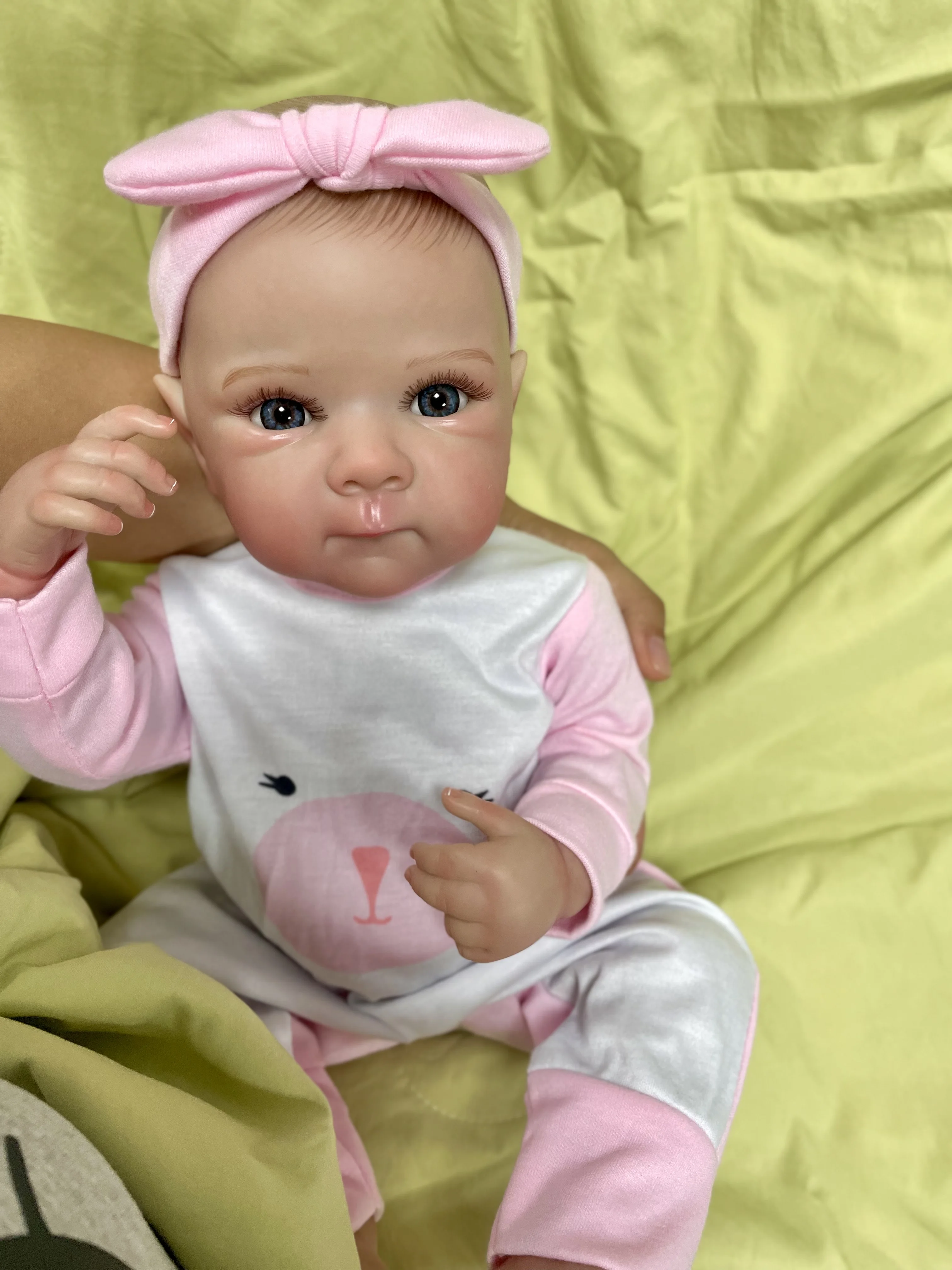 18 Inch Finished Reborn Bettie Doll Full Silicone Vinyl Girl Adorable Baby Lifelike 3D Skin Visible Veins Collectible Art Doll