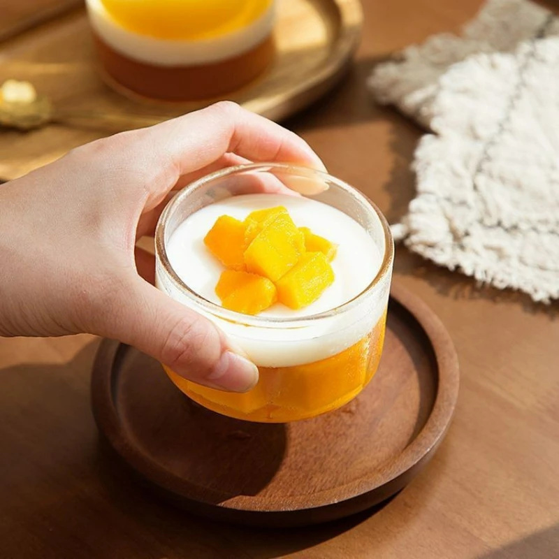 

Japanese Style Transparent Glass Cup High Temperature Resistant Dessert Ice Cream Cup Juice Cocktail Pudding Yogurt Water Cup