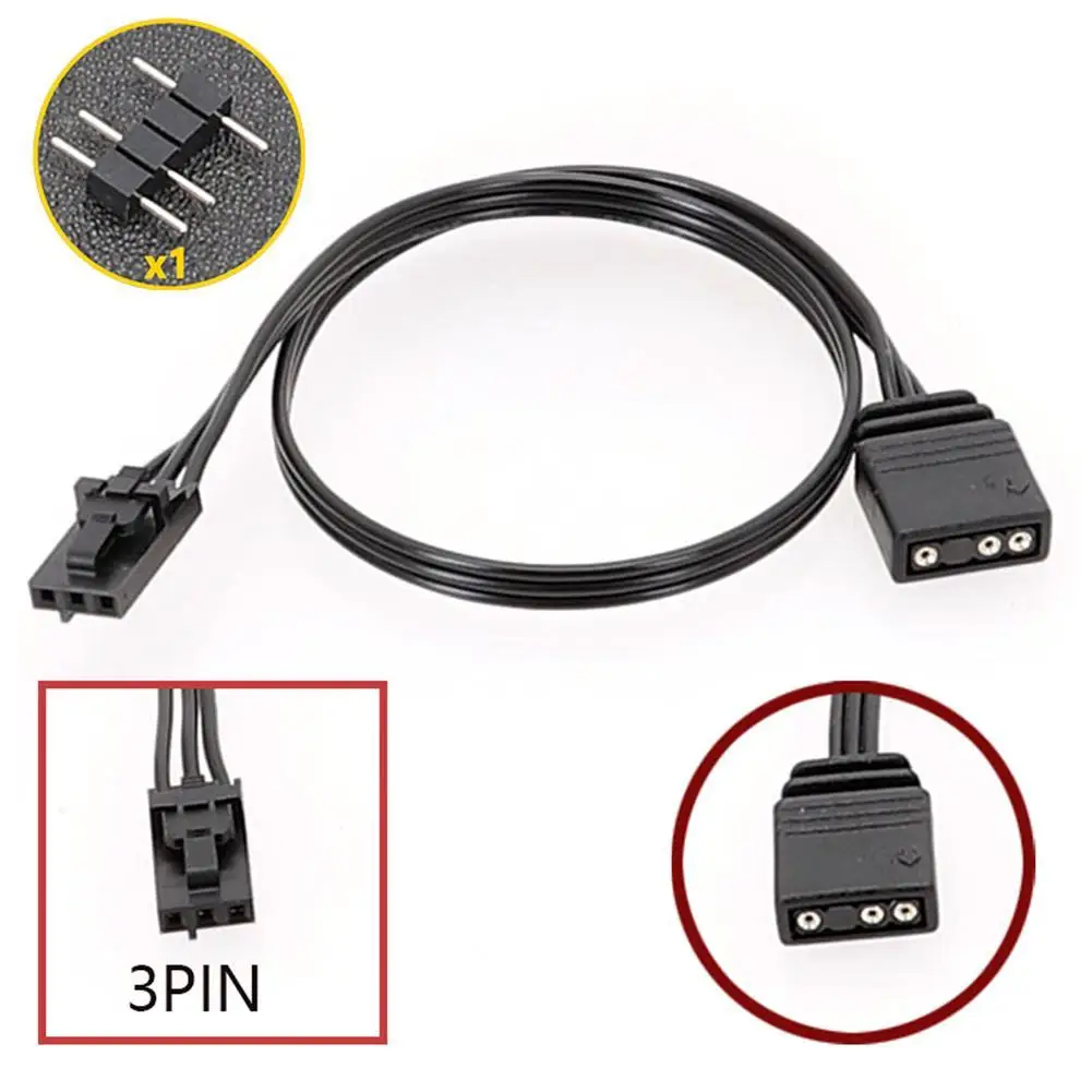 Adapter Cable For Corsair RGB To Standard ARGB 4Pin 3Pin Adapter QL LL120 ICUE Shengguang Sync ASUS HD ML 4Pin 3Pin Adapter