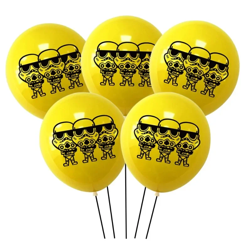 5PCS Star Wars Storm Trooper Latex Balloon Set Cartoon Boy Girl's Birthday Party Baby Shower Party Decorations Kid Toys Supplies