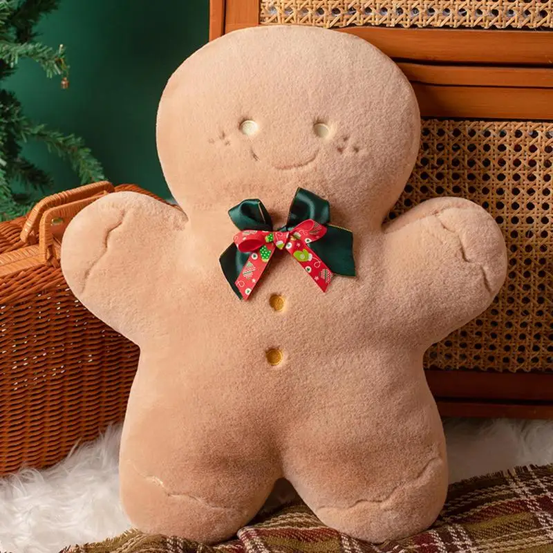 

Gingerbread Man Plush Toy Baby Appease Doll Biscuits Man Pillow Car Seat Cushion Reindeer Home Decor Toy Children Christmas Gift