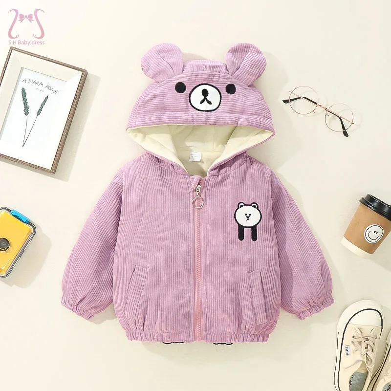 Winter Warm Children\'s Clothing Baby Girl Boy Bear Fleece Thick Jacket  Unisex 0-4 Years Old Kids\' Clothes NewBorn Infants Coat