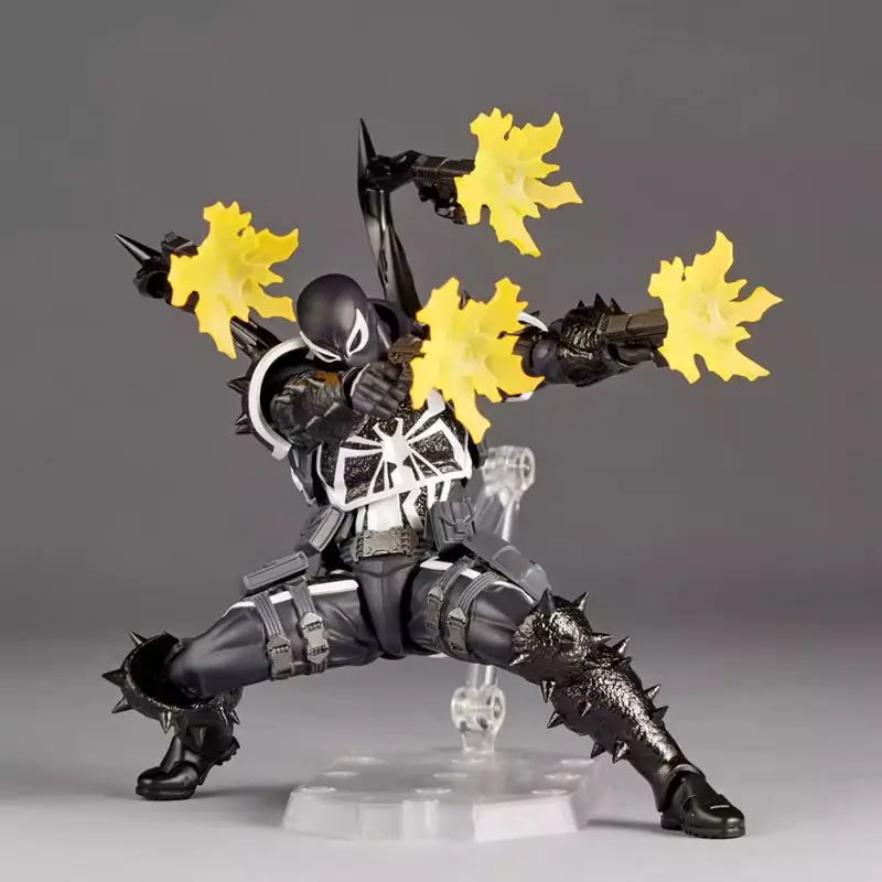 AMAZING YAMAGUCHI Agent Venom KAIYODO Symbiote Deadpool Flash Comics Action Figure Toys Collection Model Doll Toys Kids Gift