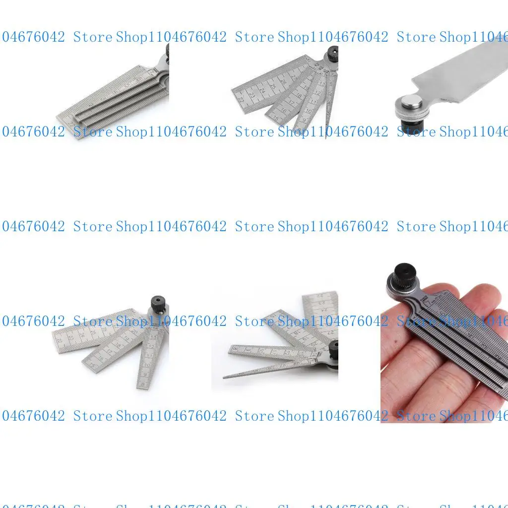 

5asd Stainless Steel Feeler Hole Taper Gauge Ruler Measuring Tool 4 Pieces/set