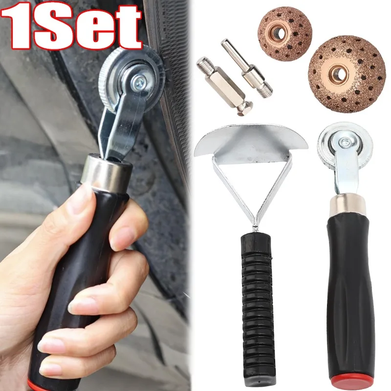 

4pcs/Set Car Patch Roller Motorcycle Wheel Repair Roller with Wooden Handle Tool Auto Tire Repairing Kits Car Accessories
