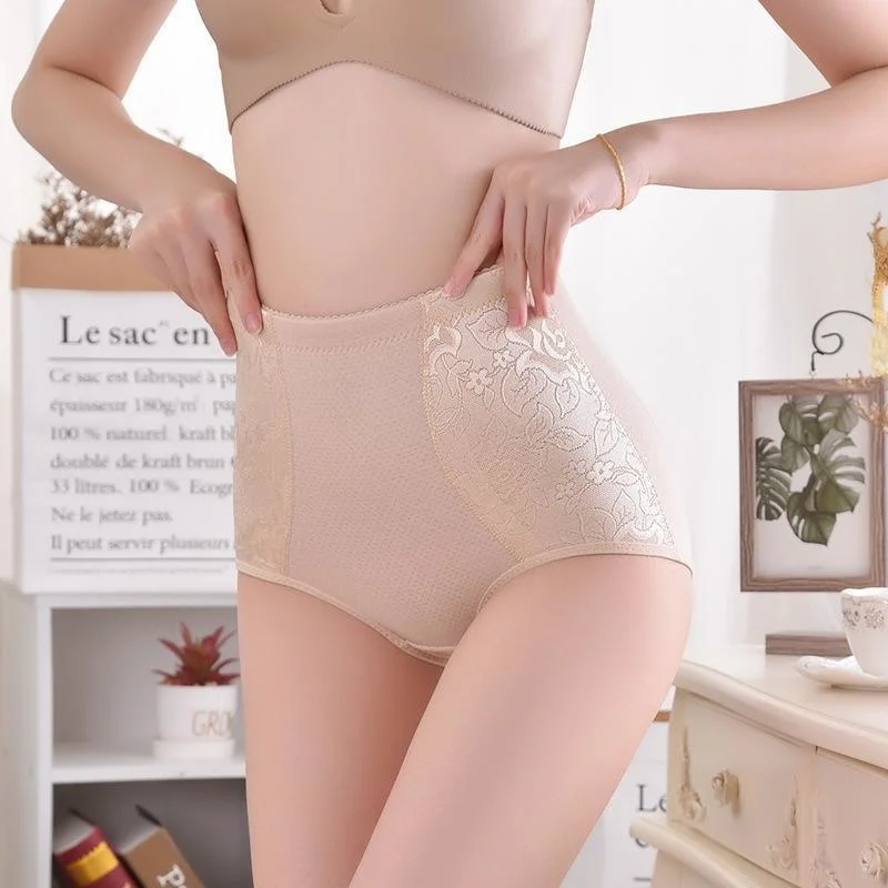 Sexy lace underwear Plus size women\'s abdominal pull-in pants buttock lifting body shaping pants women\'s mid-high waist panties