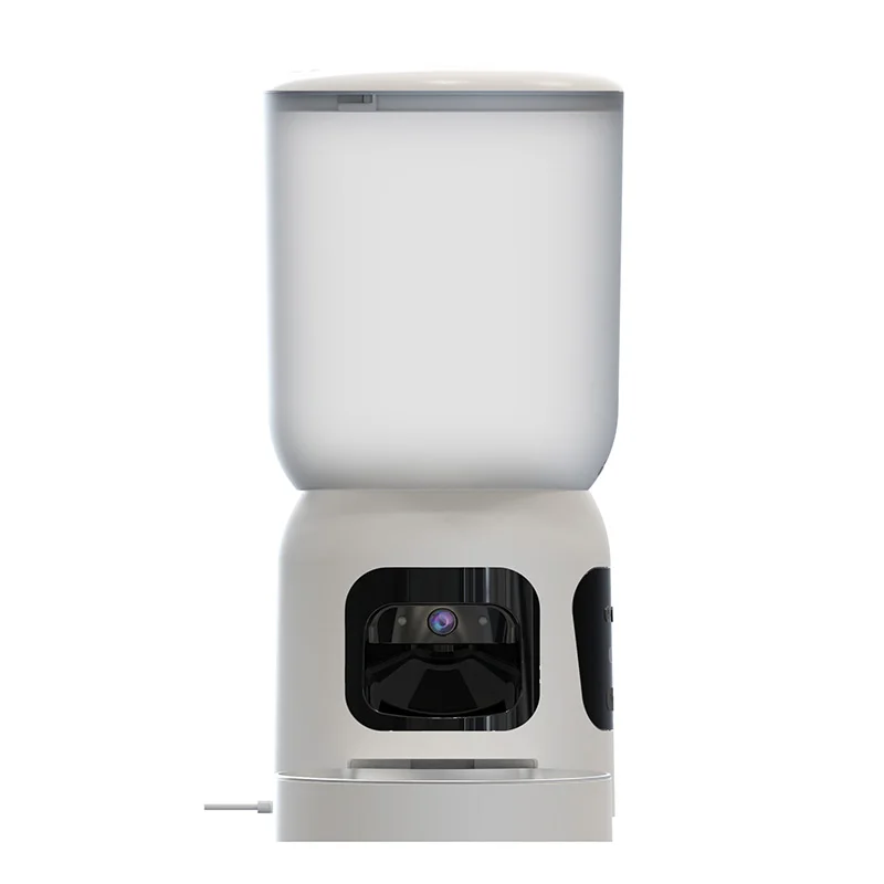 Smart Automatic Pet Feeder Dual Bowl 6L Hopper Dual 2MP Camera Two Way Audio App Feeding Plans For Two Cats