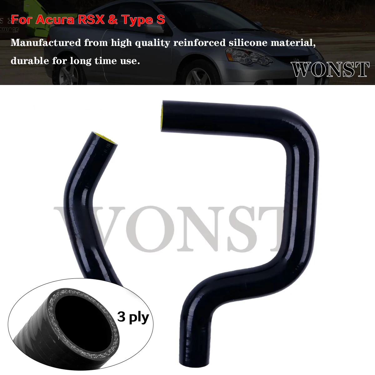 

For 2002-2006 Honda Acura RSX Type S Civic Si EP3 K20A K20Z Car 2003 2004 2005 Silicone Radiator Coolant Hoses Tubes Piping Set