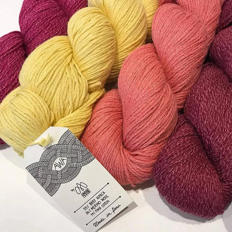

Amano Awa Yarn Baby Alpaca Merino Wool Cotton Blended Yarn From Peru