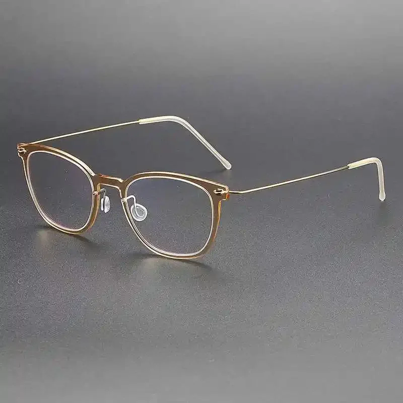 Denmark Brand Titanium Women Blue Light Myopia Glasses Design Lightweight No Screw Frame Female Prescription Eyewear Spectacle
