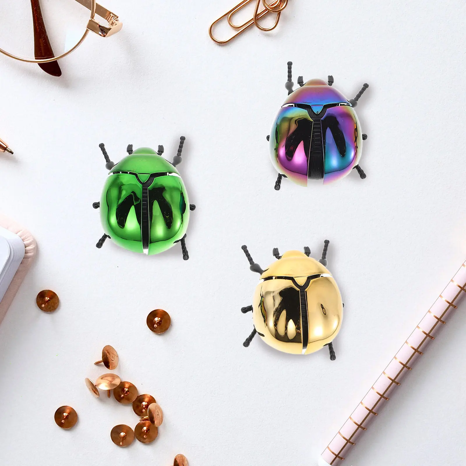 

3Pcs Realistic Beetle Wind-Up Bug Interactive Head Tail Movement Educational Insect for Indoor Outdoor Play Insect Toys for Boys