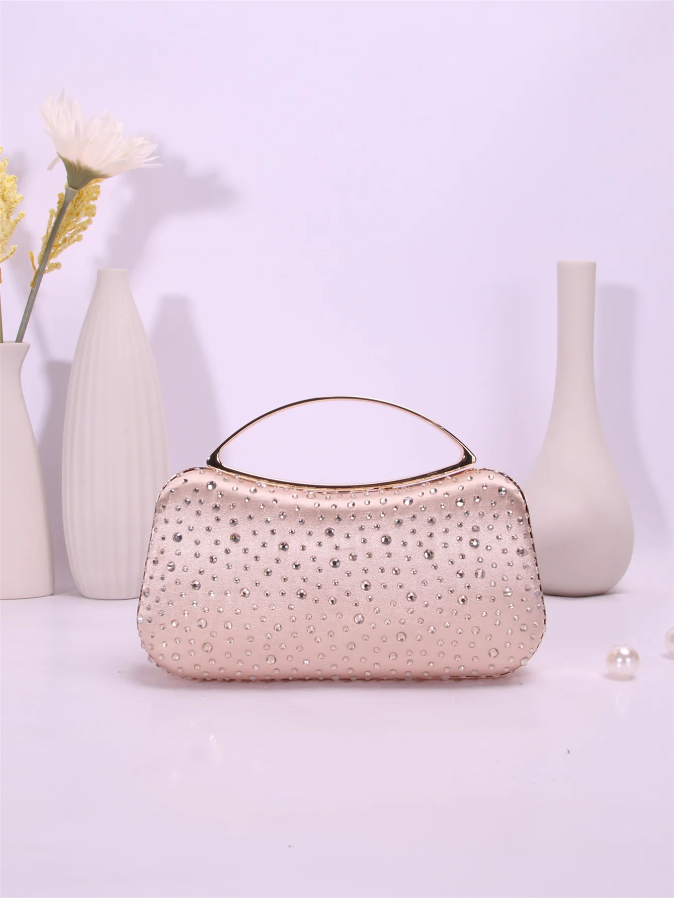 Abendtasche in der Hand, für Jahresversammlungen und Partys, Dinner-Tasche für Hochzeiten und Brautkleider, Damenhandtasche – Detail 2
