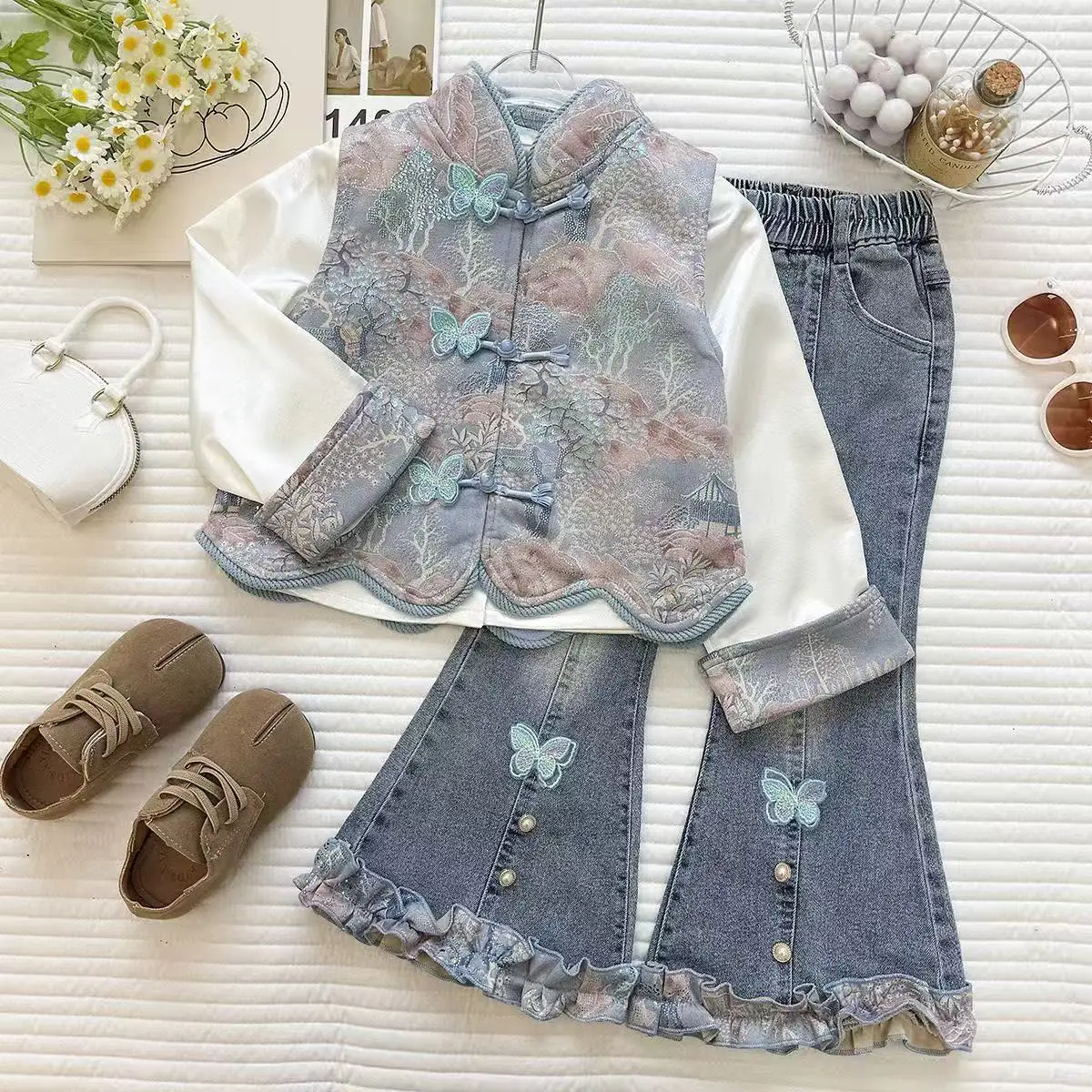 ensemble-3-pieces-pour-filles-printemps-automne-nouveau-style-chinois-sous-vetement-a-manches-longues-gilet-jacquard-et-jean-pour-90-150-cm