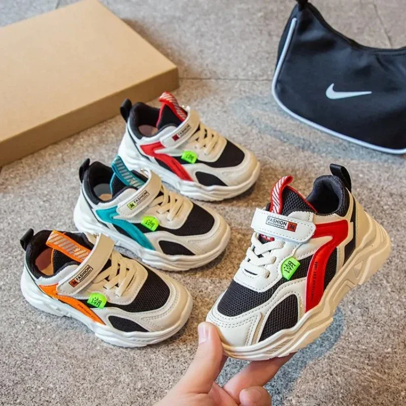 

Kids Sneakers for Boys Girls 2025 Spring New Children's Walking Shoes Breathable Mesh Student School Basketball Kids Shoes