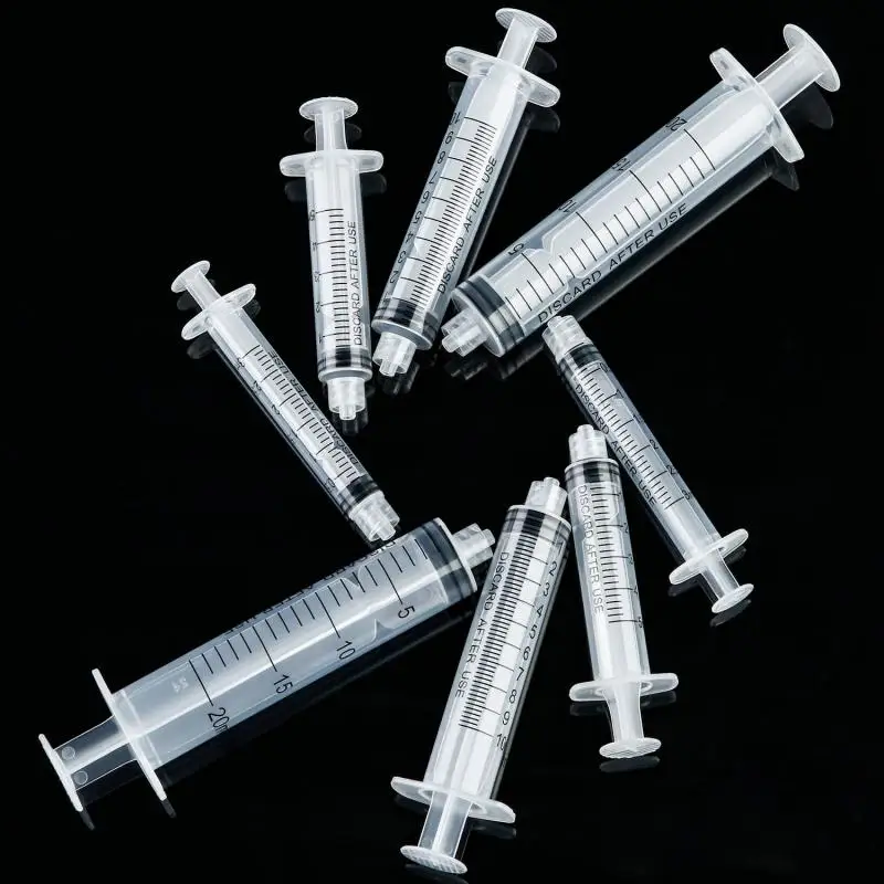 20GA Syringe Set Blunt Needle Cap Luer Anti-Slip Syringe Applicator Fill Multi-Function Measuring Tool  3-100ml