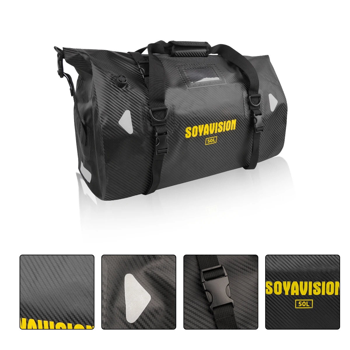 Motorrad Wasserdichte Hecktasche Reise Outdoor Trockenen Gepäck Roll Pack Tasche 20/66/100L Motorrad Gepäck Rucksack Motorrad sitztasche – Detail 31