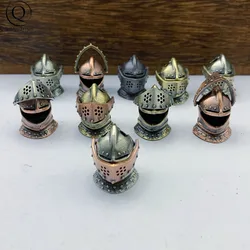 Openable Medieval Armor Warrior Helmet Brass Paracord Woven Lanyard Pendants Ancient Roman Knight Mask Knife Beads Outdoor EDC
