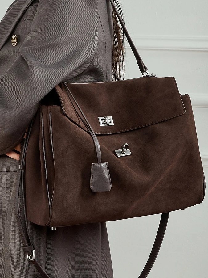 

Кожаная сумка-тоут большой вместимости из матовой воловьей кожи, женская сумка через плечо для повседневного использования, в британском стиле