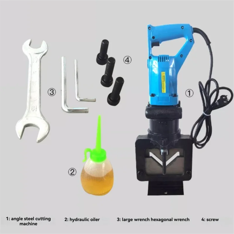 220V/110V Portable Portable Electric Angle Steel Cutting Machine 45 ° Angled Angle Steel Processing Punching Machine