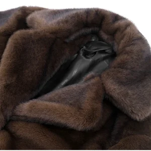 Women's Unique Breast Wool coat, especially long of artificial skins, hot teddy coat, dark brown, winter, new, 2023 8 Main Women's Brown Coat Sales - №6