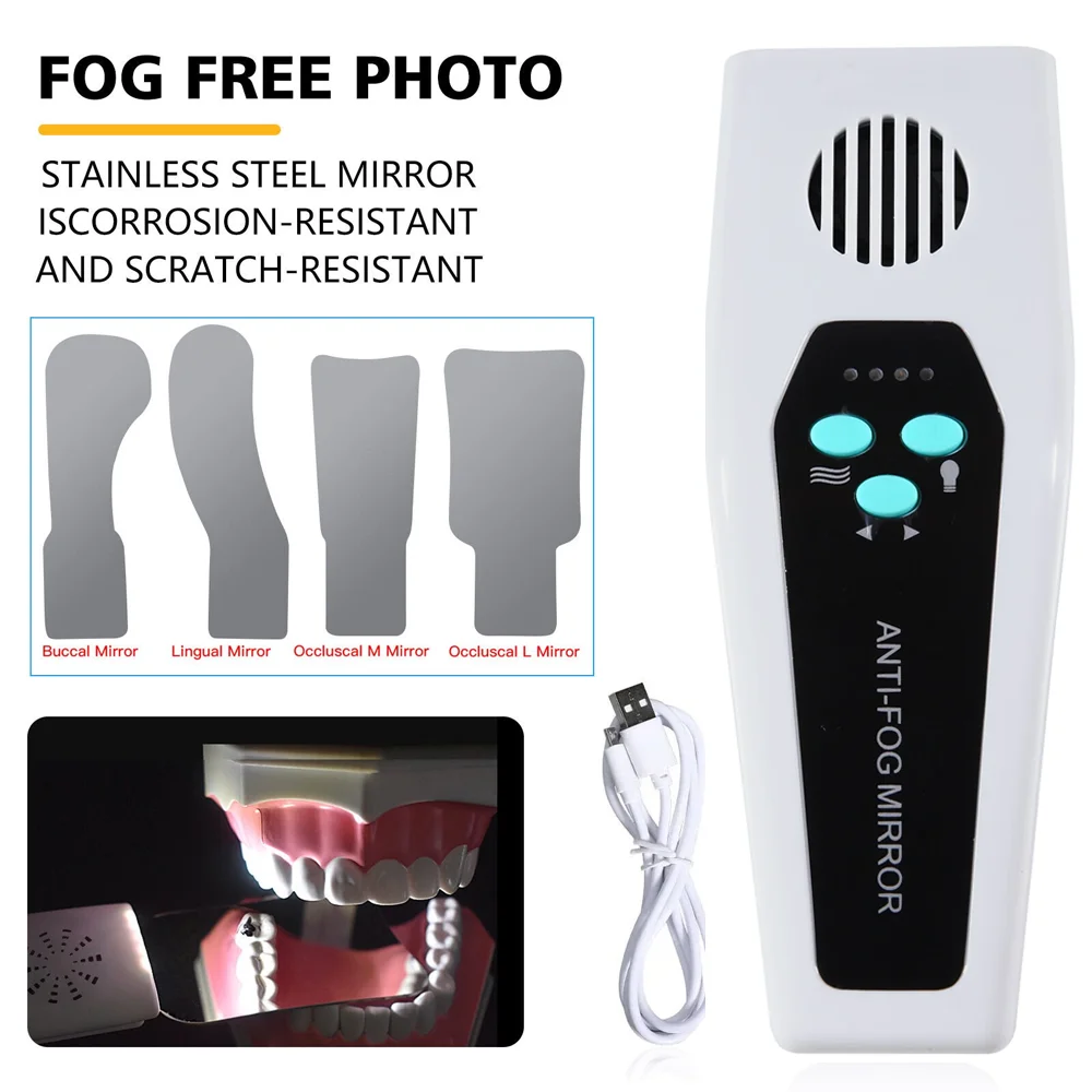 

Orthodontics Dental Fog Free Photo LED With 4pcs Stainless Steel Mirrors Intra Oral Photography Electronic Reflector