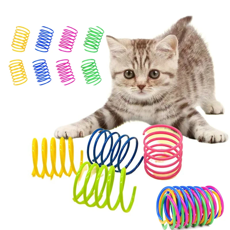 

Cat Spring Toys 40pcs Colorful Plastic Spring Coils Attract Cats to Swat, Bite, Cat Toys for Indoor Swatting, Biting, Hunting