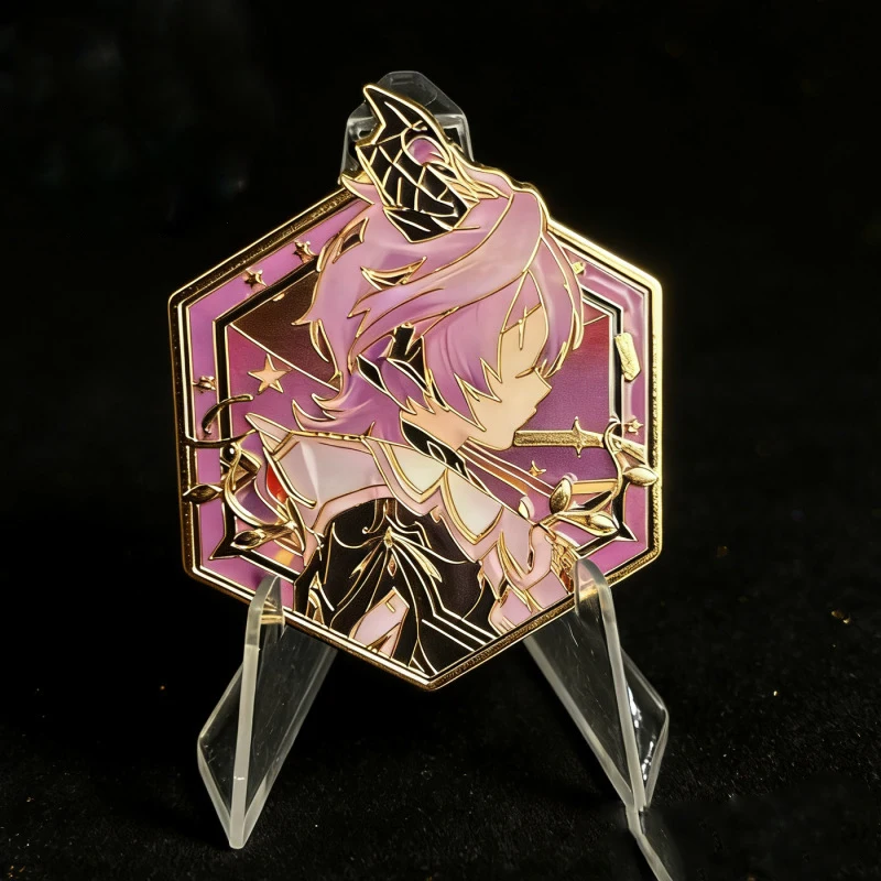 Genshin Impact Varka Abzeichen Cosplay Anime Durin Kostüme Pin Nod-Krai Knight Kawaii Broschen Freund Geschenke Rucksack Dekor – Detail 13