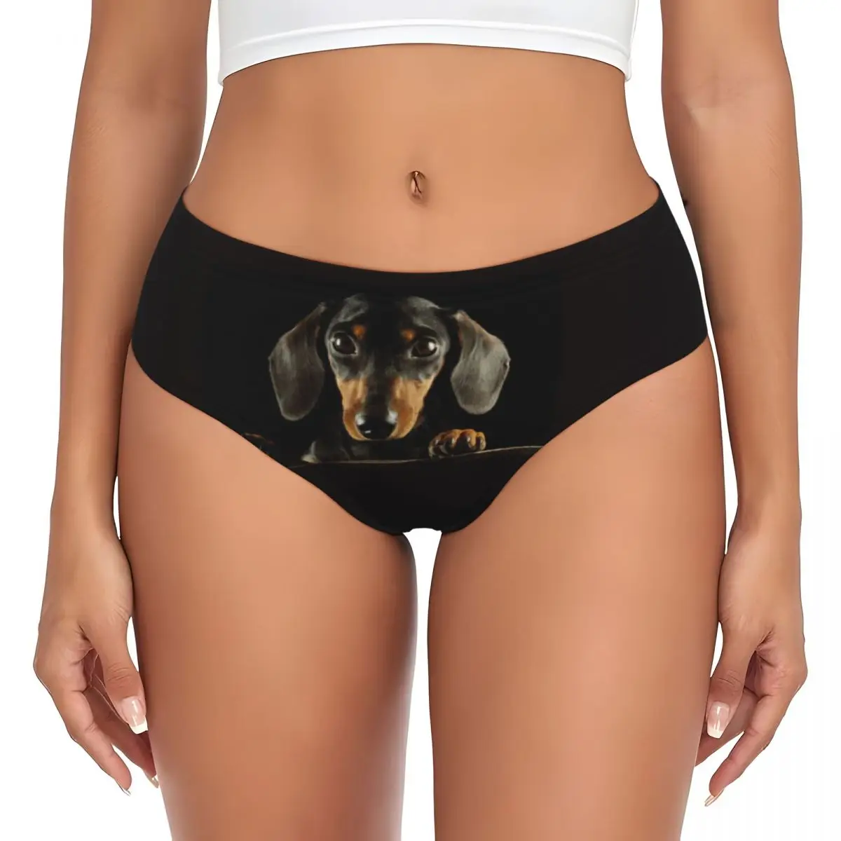 

Custom Women Cute Dachshund Dog Panties Underwear Female Soft Puppy Pet Briefs Underpants