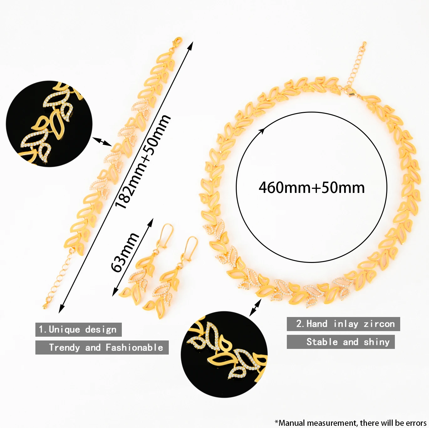Arabische Mode Quasten-Hohl-Schmuck 21k Vergoldete Dubai Braut-Hochzeits-Halskette Armband Ohrringe Habesha Gold-Schmuck – Detail 2