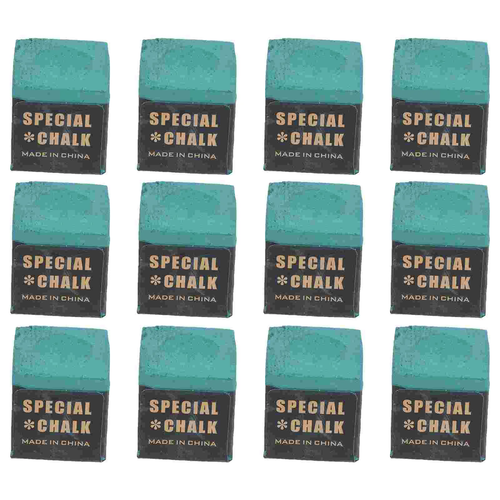 12 Pcs Billiard Accessories Pool Table Chalk Billiards Cue Chocolate Powder Stick Wiping Snooker Club Chalks