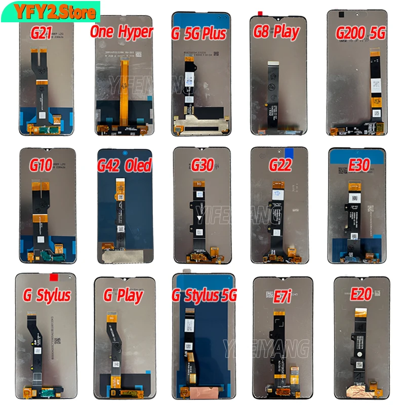 OEM LCD For Motorola One Hyper G 5g Plus G8 play g200 g30 g22 e30 E7i E20 E40 Fusion Display Lcd Touch Screen Digitizer