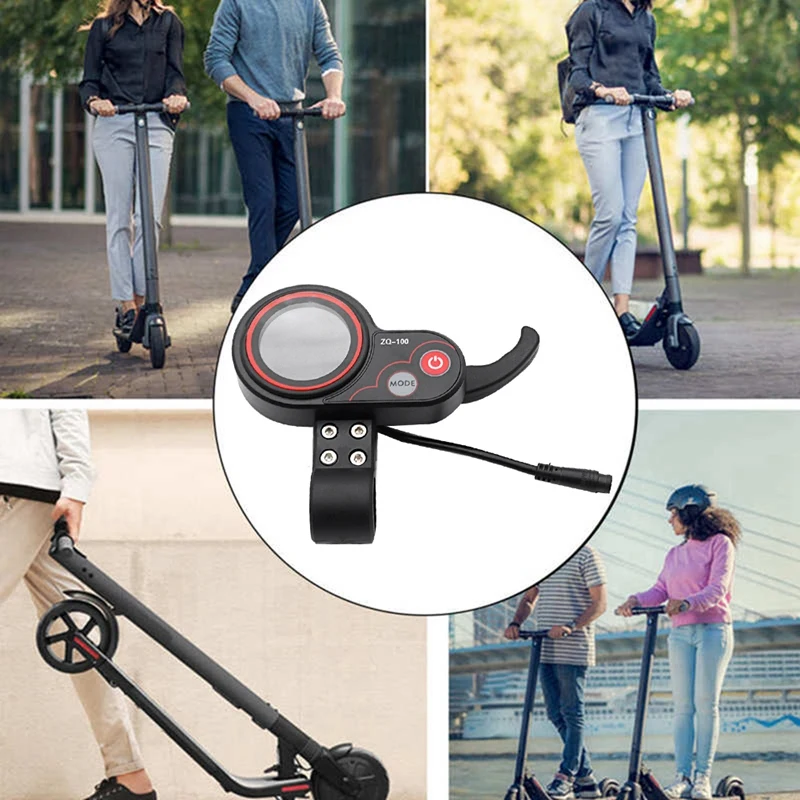 ZQ-100 Mileage Meter Speed Adjustable Electric Scooter Meter 6 Pin Display For Electric Scooter Dashboard Accessories