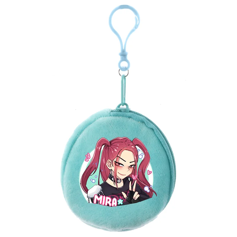 KPop شيطان الصيادين فروي محفظة نسائية للعملات المعدنية شخصيات كرتونية مطبوعة محافظ بنين بنات صغيرة سستة تخزين أكياس لطيف مفتاح بطاقة جيب الهدايا #4